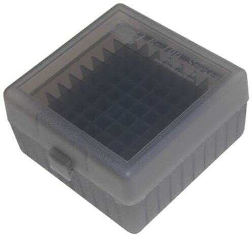 MTM Ammo Box 100 Round Smoke clear Flip-Top 22-250 243 308 Winchester 220 Swift