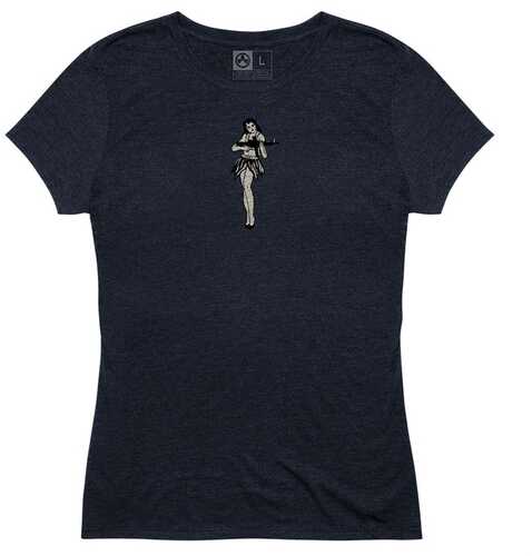 Women's Hula Girl Tri-Blend T-Shirt 4X-Large Navy