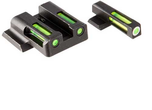 LITEWAVE H3 Tritium White Ring Front Sight Set W/ Green LITEPIPES