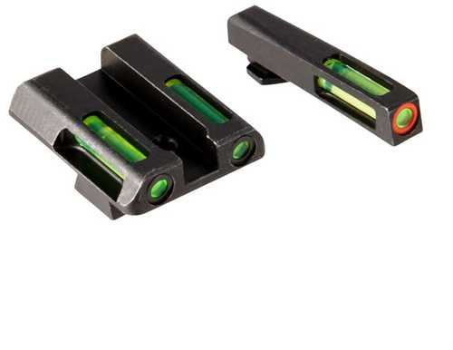 LITEWAVE H3 Tritium Orange Ring Front Sight Set W/Green LITEPIPES