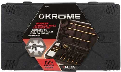 Allen Krome Modern Sporting Rifle Cleaning Kit .22 .223 30 & 308 Cal. 17-Pieces - Black