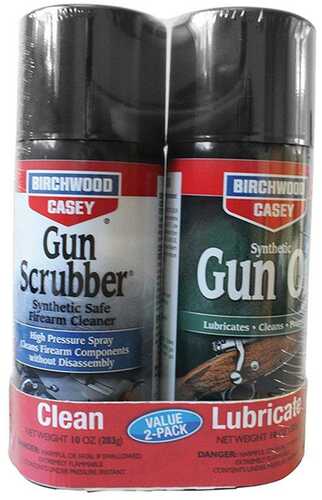 Birchwood Casey Gun Scrubber & Synthetic Oil-10Oz Aerosol 2-Pack