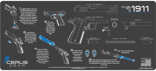 Cerus Gear 12x27 1911 Instructional Promat - Gray