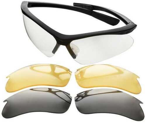 Champion Shooting Glasses Open Frame Black With Interchangeable Lens