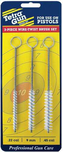 Tetra Gun 3-Piece Wire Twist Brush Set - .22 Cal/ 9mm/ .45 Cal