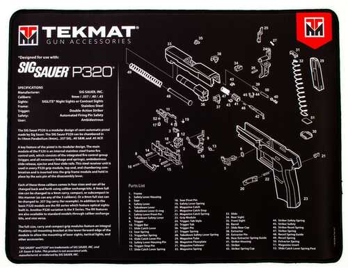 TekMat 15x20 Ultra Premium Gun Cleaning - Sig Sauer P320