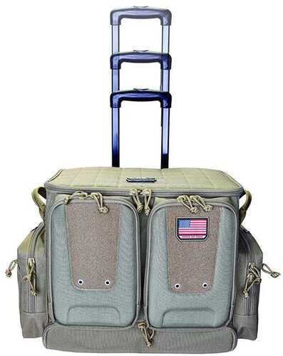 Tactical Rolling Range Bag Holds 10 handguns Tan