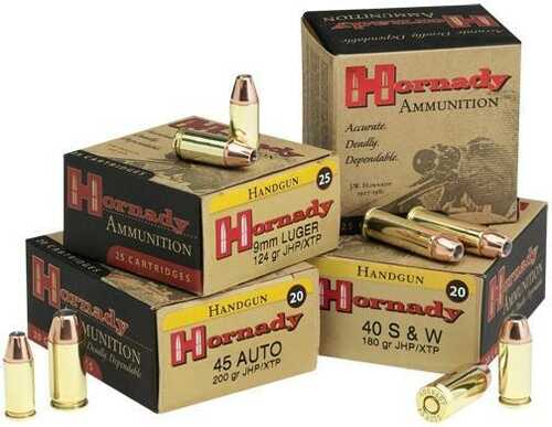 Hornady Custom Handgun Ammunition 9mm Luger 147 Gr XTP 975 Fps 25/Box