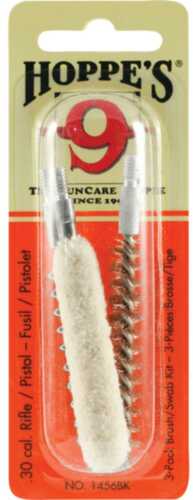 Hoppes 3-Pack Brush/Swab Kit .30 Cal