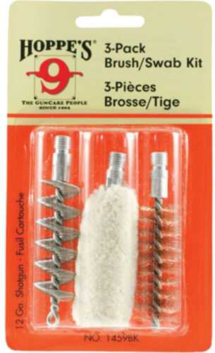 Hoppes 3-Pack Brush/Swab Kit 12 Ga