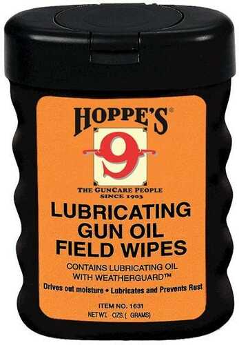 Hoppes Lubricating Gun Oil Field Wipes - 50/ct