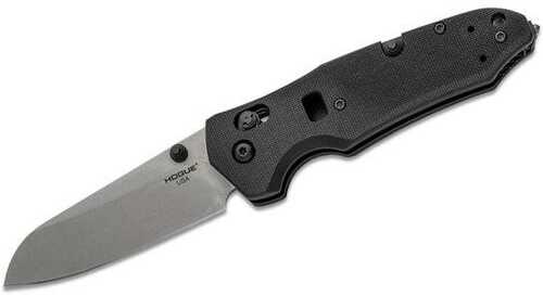 Hogue Trauma First Response Tool: 3.4" Sheepsfoot Blade - Tumbled Finish Solid Black G10 Frame