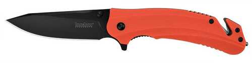 Kershaw Barricade Rescue Knife With Carbide Glassbreaker Tip / Seatbelt Cutter - 8-1/2" Overall Length