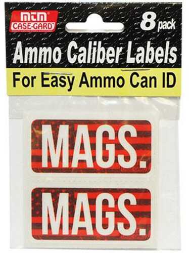 MTM Ammo Caliber Labels Mags - 8/ct