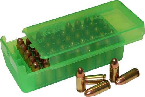 MTM Side Slide Handgun Ammo Box - 45 ACP Clear Green