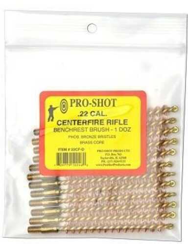 Pro-Shot Benchrest Phosphorus Bronze Rifle Cleaning Brushes (8/32 Thread) - .22 Cal Centerfire 12/Pk 