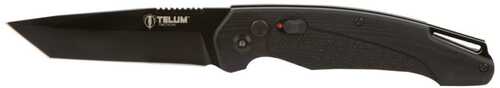 Telum Titan Tactical Automatic Folding Knife 4" Tanto Blade Black