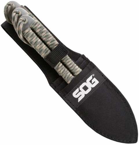 SOG Fling Throwing Knives 2.8" Blade Green And Tan Paracord Wrapped Set Of 3