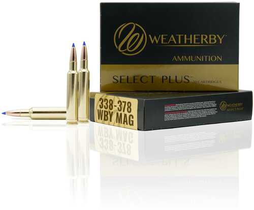 Weatherby Select Rifle Ammunition 338-378 Wby Mag 225 Gr Barnes TTSX 3180 Fps 20/ct