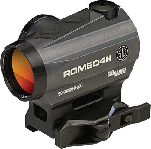 Sig Sauer Romeo4H 1x20mm Red Dot Sight - Green Horseshoe Dot Reticle Graphite