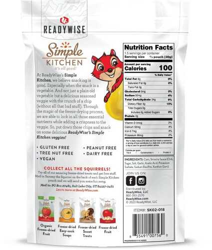 Readywise Simple Kitchen Sriracha Corn - 1.6 Oz