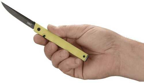 CRKT Ceo Bamboo Folding Knife 3 1/10" Blade Yellow