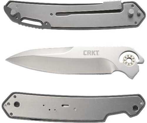 CRKT Bona Fide Silver Folding Knife 3 3/5" Blade Black