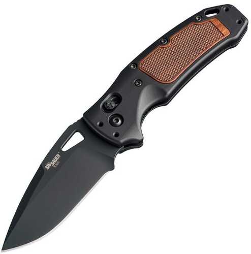 Hogue Sig K320 Classic AXG Knife 3 1/2" Drop Point Blade Black And Walnut