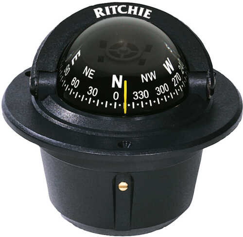 Ritchie F-50 Explorer Compass - Flush Mount - Black