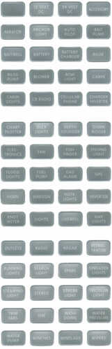 Blue Sea 8217 Grey Small Format Label Kit - 60 Labels