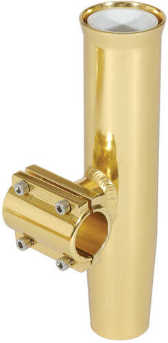 Lees Clamp-On Rod Holder - Gold Aluminum Horizontal Mount Fits 1.315" O.D. Pipe