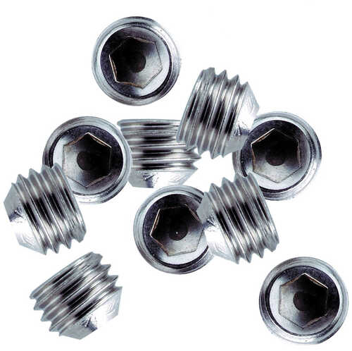 Whitecap ¼"-28 Thread SS Set Screws - 10 Pack