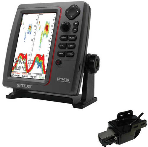 SI-TEX SVS-760 Dual Frequency Sounder 600W Kit w/Transom Mount Triducer