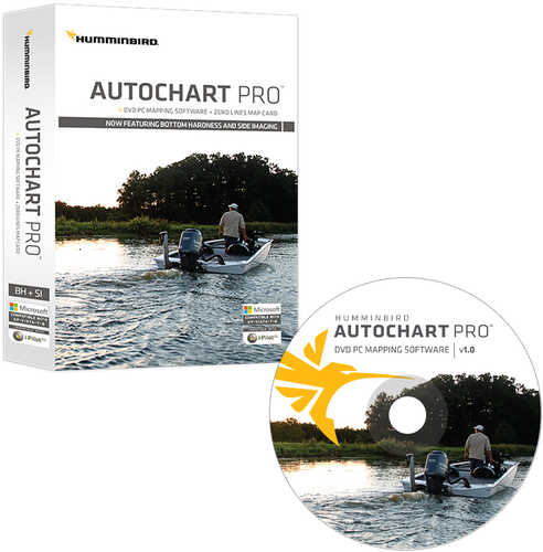 Humminbird AutoChart PRO DVD PC Mapping Software w/Zero Lines Map Card