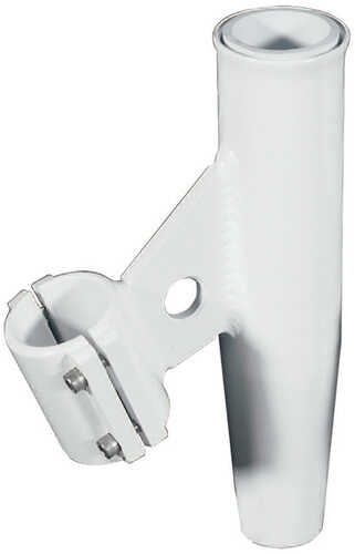 Lees Clamp-On Rod Holder - White Aluminum Vertical Mount Fits 1.660" O.D. Pipe