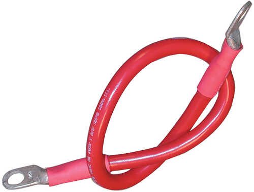 Ancor Battery Cable Assembly, 4 AWG (21mm&#178;) Wire, 3/8" (9.5mm) Stud, Red - 48" (121.9cm)
