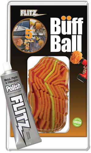 Flitz Buff Ball - Large 5" Orange w/1.76oz Tube Polish