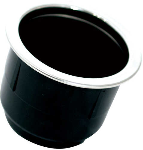 Tigress Black Plastic Cup Holder Insert w/SS Ring On Top