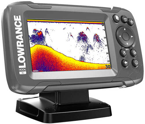 Lowrance HOOK²-4x 4" Bullet Fishfinder Transom Mount Skimmer Transducer