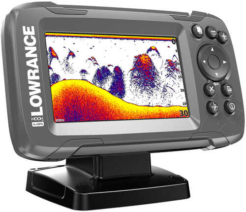 Lowrance HOOK²-4x 4" GPS Bullet Fishfinder w/Track Plotter Transom Mount Skimmer Transducer