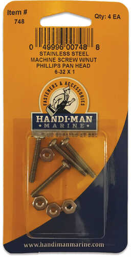 Handi-Man Phillips Machine Pan Screw Stainless Steel - #6 x 1" - 32 Threads