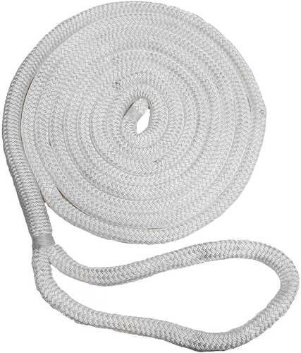 New England Ropes 5/8" X 50' Nylon Double Braid Dock Line - White