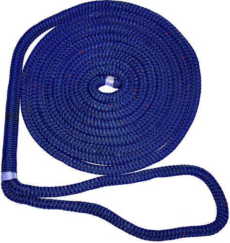 New England Ropes 3/4" X 35' Nylon Double Braid Dock Line - Blue W/tracer