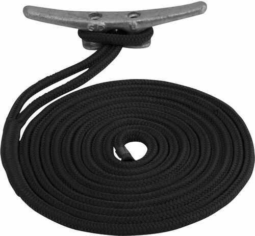 Sea-dog Double Braided Nylon Dock Line - 3/8" X 10' - Black