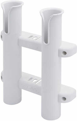 Sea-Dog Two Pole Side Mount Rod Storage Rack - White