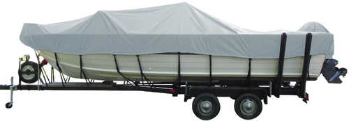 Carver Performance Poly-Guard Wide Series Styled-to-Fit Boat Cover f/18.5' Aluminum V-Hull Boats w/Walk-Thru Windshi