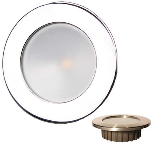 Lunasea Gen3 Warm White, Rgbw Full Color 3.5&rdquo; Ip65 Recessed Light W/polished Stainless Steel Bezel - 12vdc
