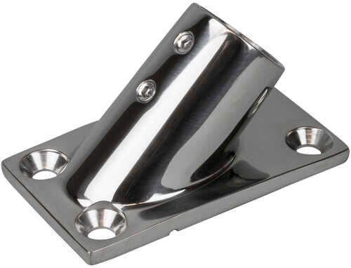 Sea-Dog Rail Base Fitting Rectangular 45° 316 Stainless Steel - 3-1/4" x 1-7/8" 1" OD