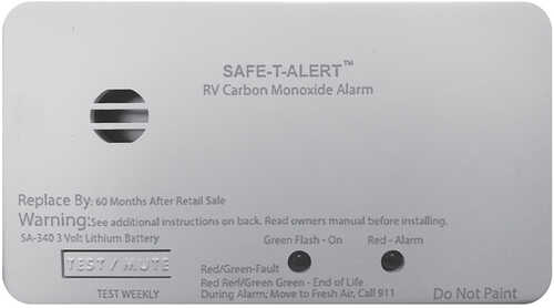 Safe-T-Alert SA-340 White RV/Marine Battery Powered CO2 Detector - Rectangle