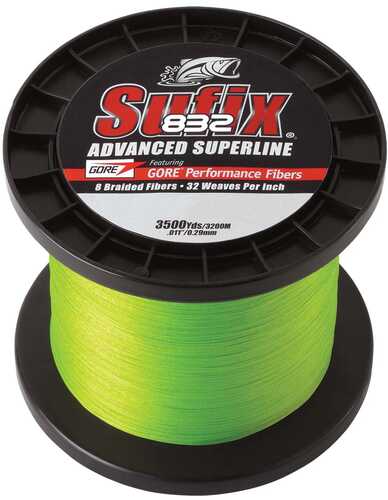 Sufix 832 Advanced Superline Braid - 10lb - Neon Green - 3500 yds